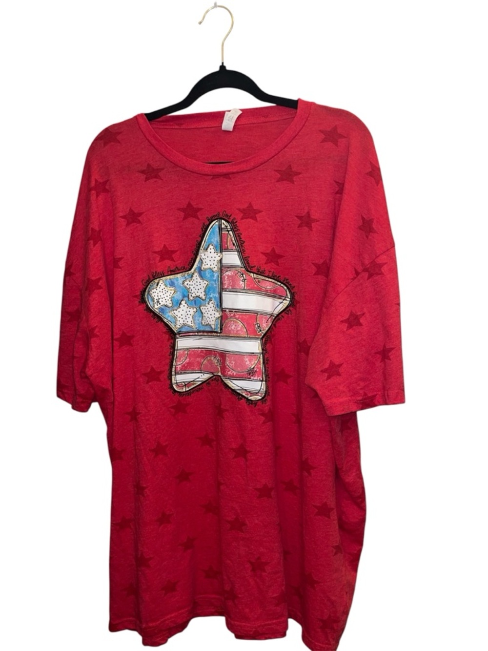 4X Love in Faith Bold Red Short Sleeve Tee